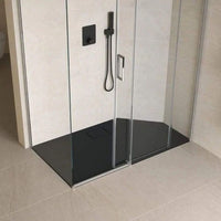 Black Slate Effect Composite Lavano Shower Tray - Close-up