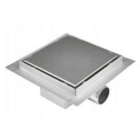 Brushed Chrome Linear Square Shower Drain