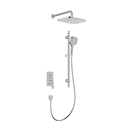 Malaga Concealed Rainshower Set with Sliding Rail - Chrome - KFA