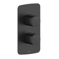 Malaga Thermostatic Concealed Shower MIxer - Black - KFA