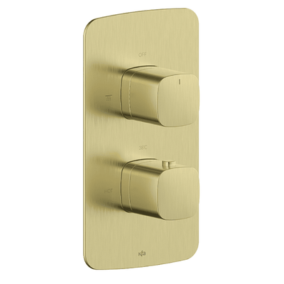 Malaga Thermostatic Concealed Shower MIxer — Brushed Gold