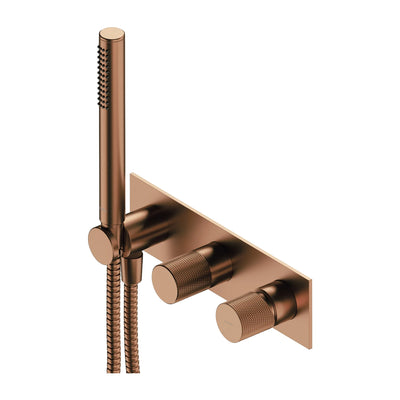Contour Concealed Bath and Shower Mixer with Hand Shower — Brushed Copper