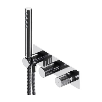 Contour Concealed Bath and Shower Mixer with Hand Shower - Chrome - CT8035-1CR - Omnires