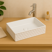 Diamond Countertop Basin - White - Glacier Ceramic