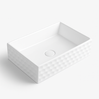 Diamond Countertop Basin - White - Glacier Ceramic