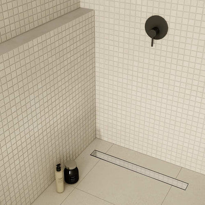 Rimless Linear Shower Drain with multiple finishes