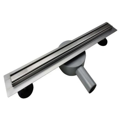 Chrome Slim Linear Shower Drain - Side View