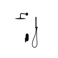 Cetus Concealed Shower Set with Rain Shower - Black