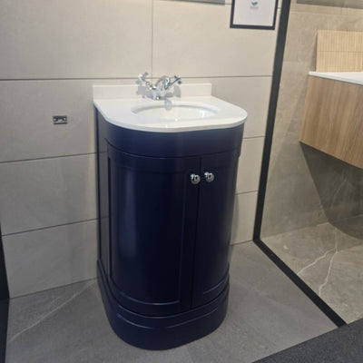 Ex Display Eastbrook Hardwick Matt Cobalt Blue 2 Door Vanity Unit