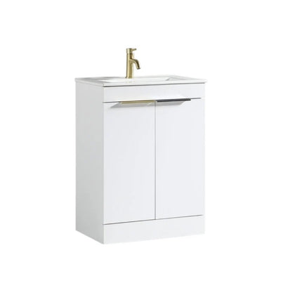 Sora 600mm Floor Standing Vanity Unit & Ceramic Basin