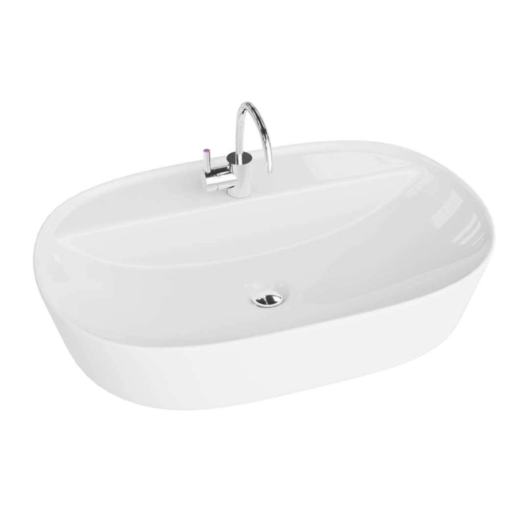 White Rectangle Countertop Basin | M28