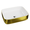 Galera Gold/White Countertop Washbasin