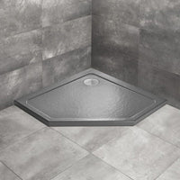 Doros PT Anthracite Pentagon Shower Tray