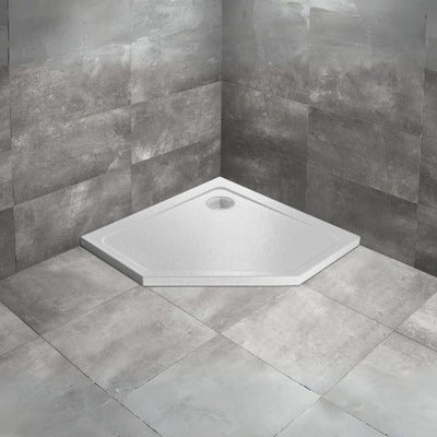 Doros PT Stone White Pentagon Shower Tray