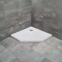 Doros Plus PT White Pentagon Shower Tray