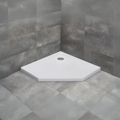 Doros Plus PT White Pentagon Shower Tray