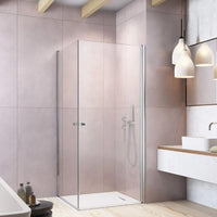 EOS KDD I Hinged Chrome Shower Enclosure