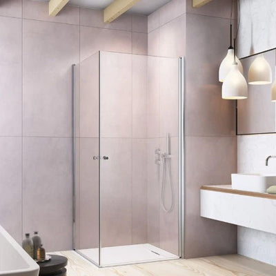 EOS KDD I Hinged Chrome Shower Enclosure