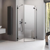 Essenza Pro Black PTJ Pentagon Shower Enclosure