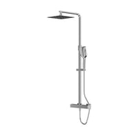 Cetus Exposed Thermostatic Shower Set with Rain Shower - Chrome
