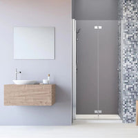 Fuenta New DWB Bi-Fold Shower Door Chrome in Bathroom