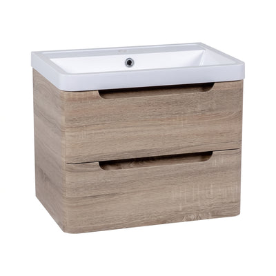 Monza Wall Hung 500mm Vanity Unit & Polymarble Basin 2