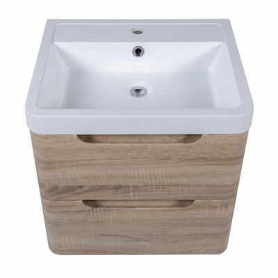 Monza Wall Hung 500mm Vanity Unit & Polymarble Basin