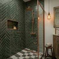 Linear Shower Drain - Brushed Copper
