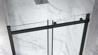 Gulietta Accent Black Sliding Shower Door - Rail Detail