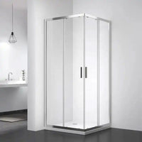 Gulietta Chrome Square Corner Entry Shower Enclosure 2