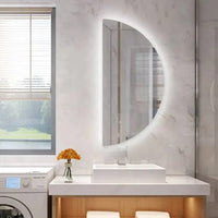 Gulietta Half Circle 100cm LED Backlit Mirror in Bathroom