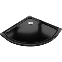 Gulietta Slim Black Gloss Quadrant Shower Tray - Side View