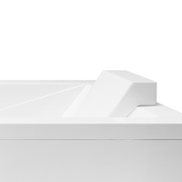 White Modern Bath Headrest 