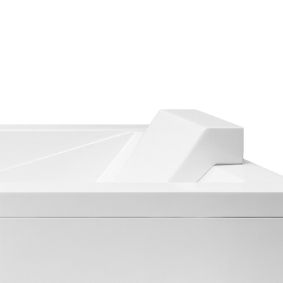 White Modern Bath Headrest 