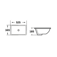 Amethyst Undermount Basin Sink - Glacier Ceramic