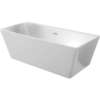 Hiacynt Acrylic bathtub back-to-wall/freestanding rectangular - 160 cm
