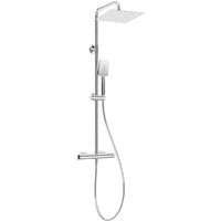Shower column with shower mixer thermostatic chrome