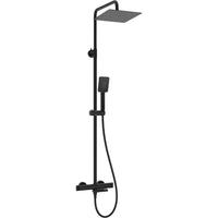 Shower column with bathtub mixer thermostatic black