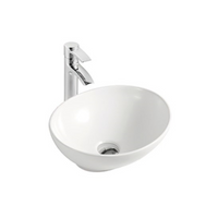 White Round Countertop Basin - K082