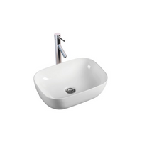 White Rectangle Countertop Basin - K804