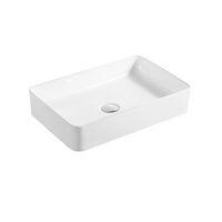 White Rectangle Countertop Basin - HT102A