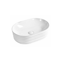 White Oval Countertop Washbasin - HT630
