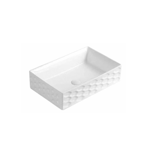 White Rectangular Countertop Basin HT149 Bathroom Store Ireland