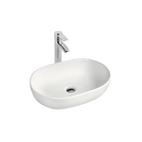 White Oval Countertop Basin - K257B