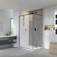 Modo 8mm Walk-In Screen Black Frame with Black Profiles