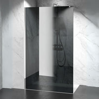 Modo 8mm Walk-In Screen Tinted Glass with Chrome Profiles - 700mm 8mm - Radaway