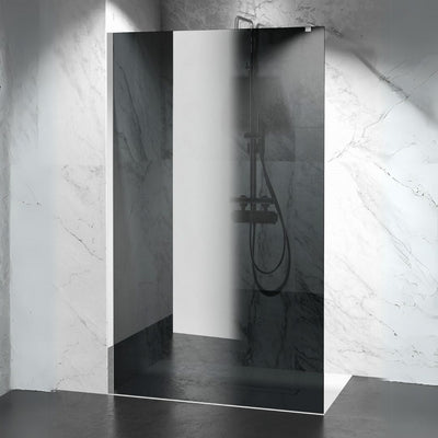 Modo 8mm Walk-In Screen Tinted Glass with Chrome Profiles - 700mm 8mm - Radaway
