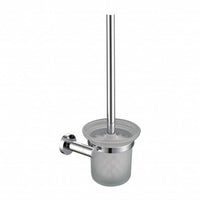 Omnires Modern Project Glass Wall-mounted Toilet Brush Chrome