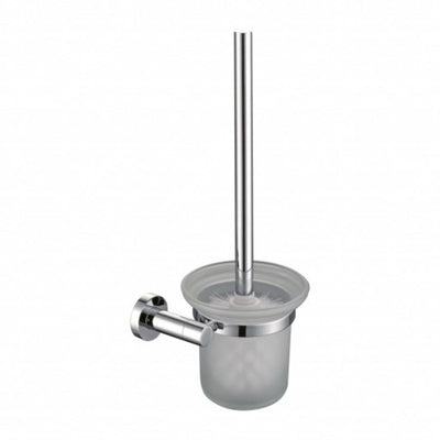 Omnires Modern Project Glass Wall-mounted Toilet Brush Chrome