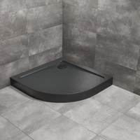 Doros A Compact Shower Tray - Stone Black